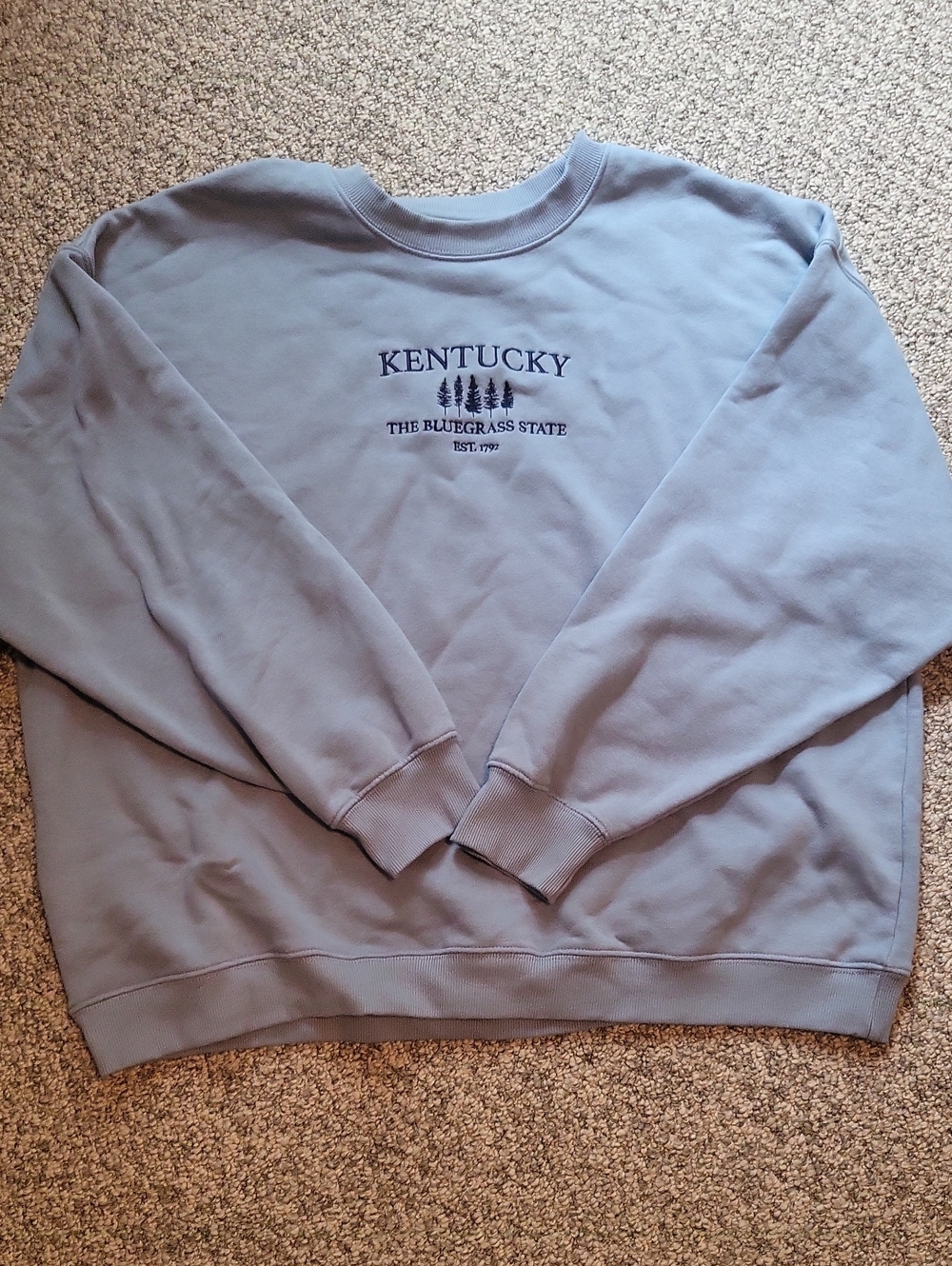 Womens Baby Blue Kentucky Oversized Sweatershirt